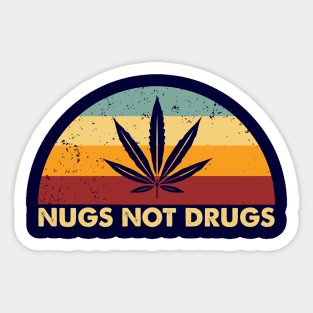 Retro Nugs Not Drugs Sticker